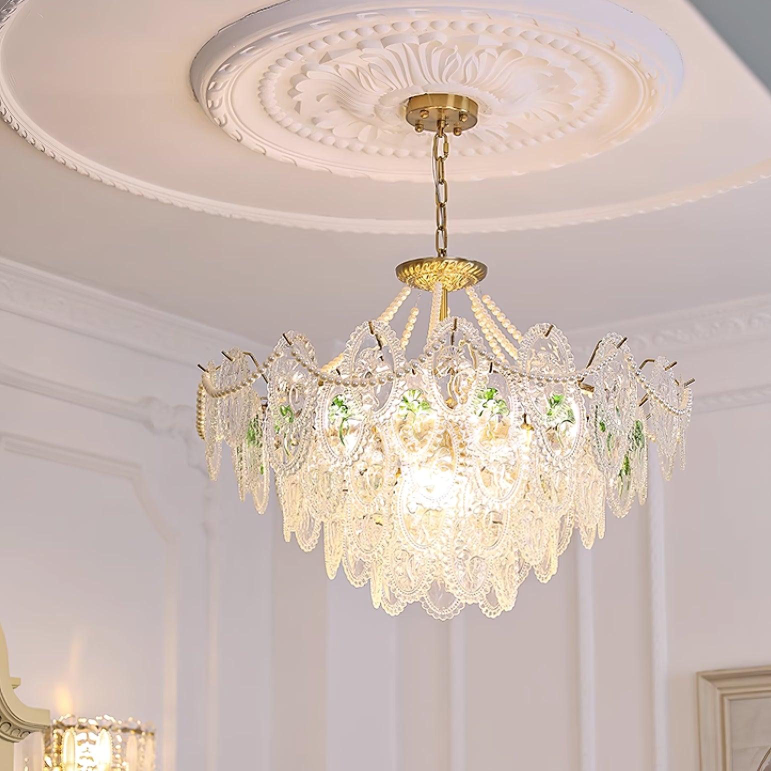 Kristy Chandelier Lustrous pearls