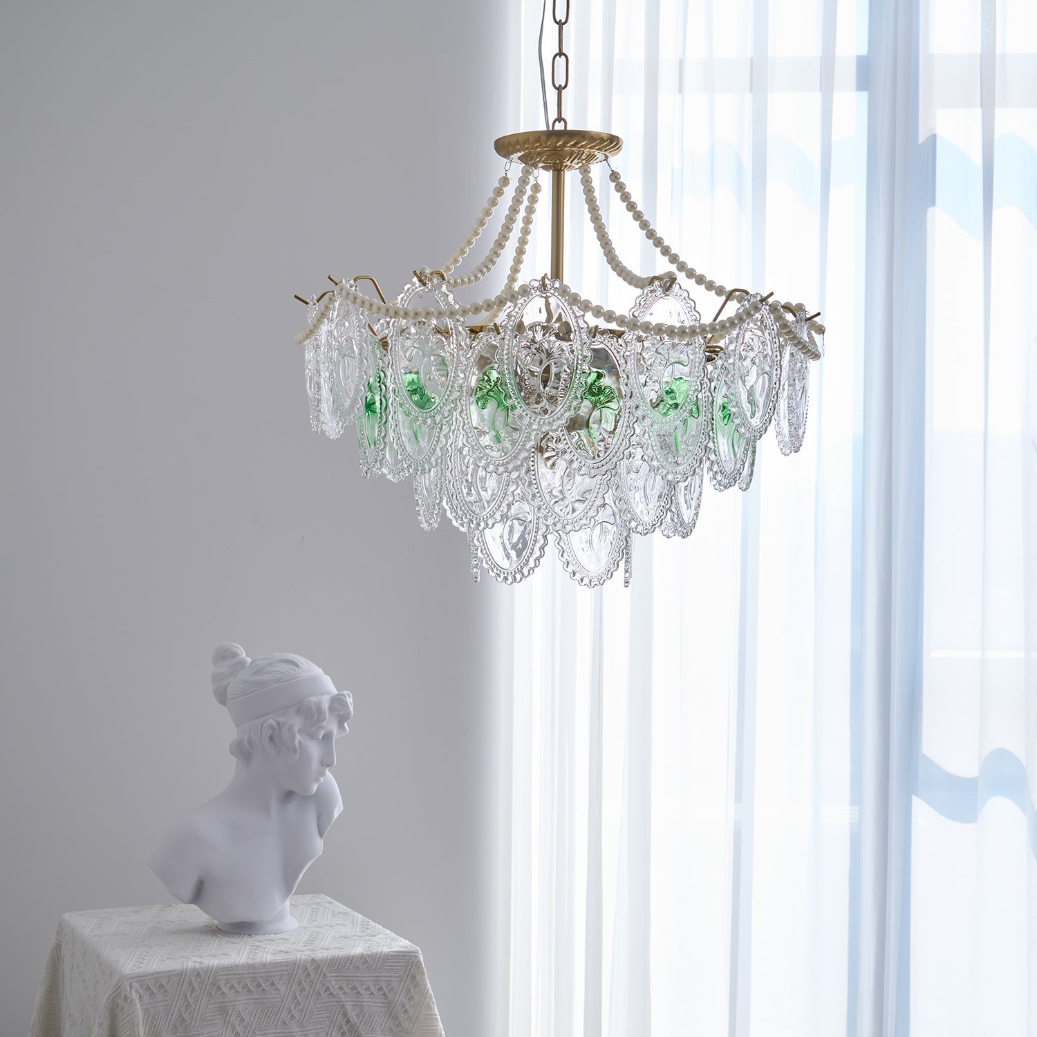 Kristy Chandelier Lustrous pearls
