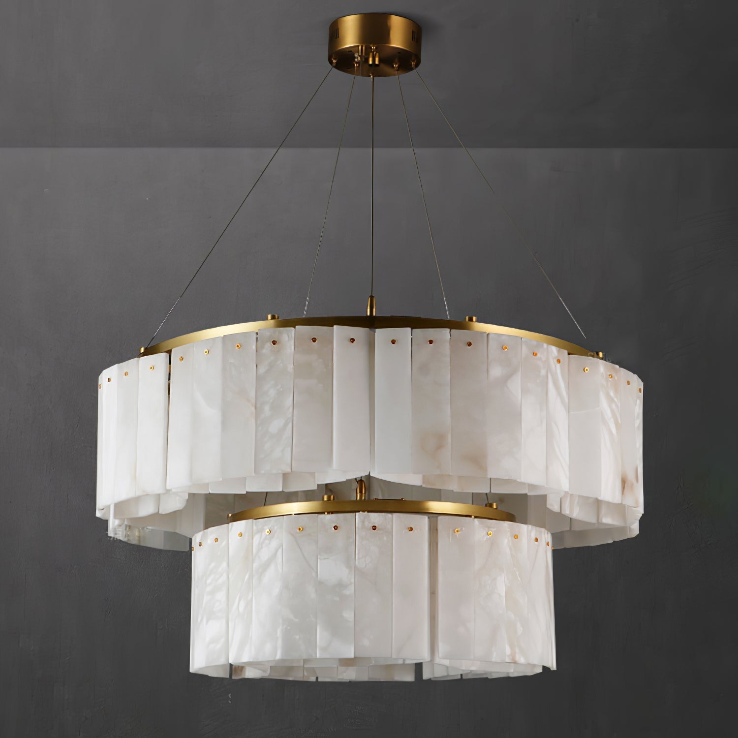 Ilveliel Double Tier Alabaster Pendant Light