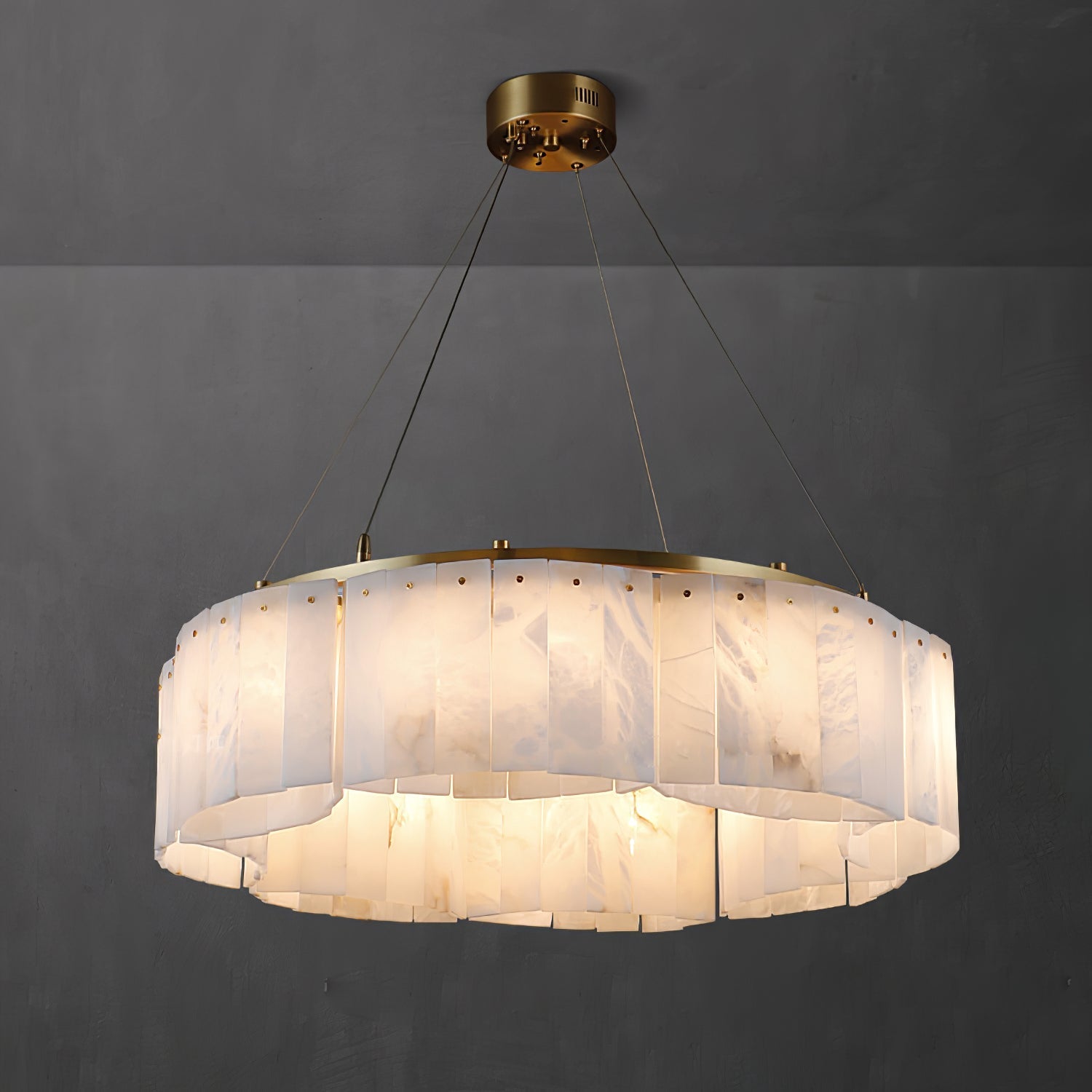 Ilveliel Double Tier Alabaster Pendant Light