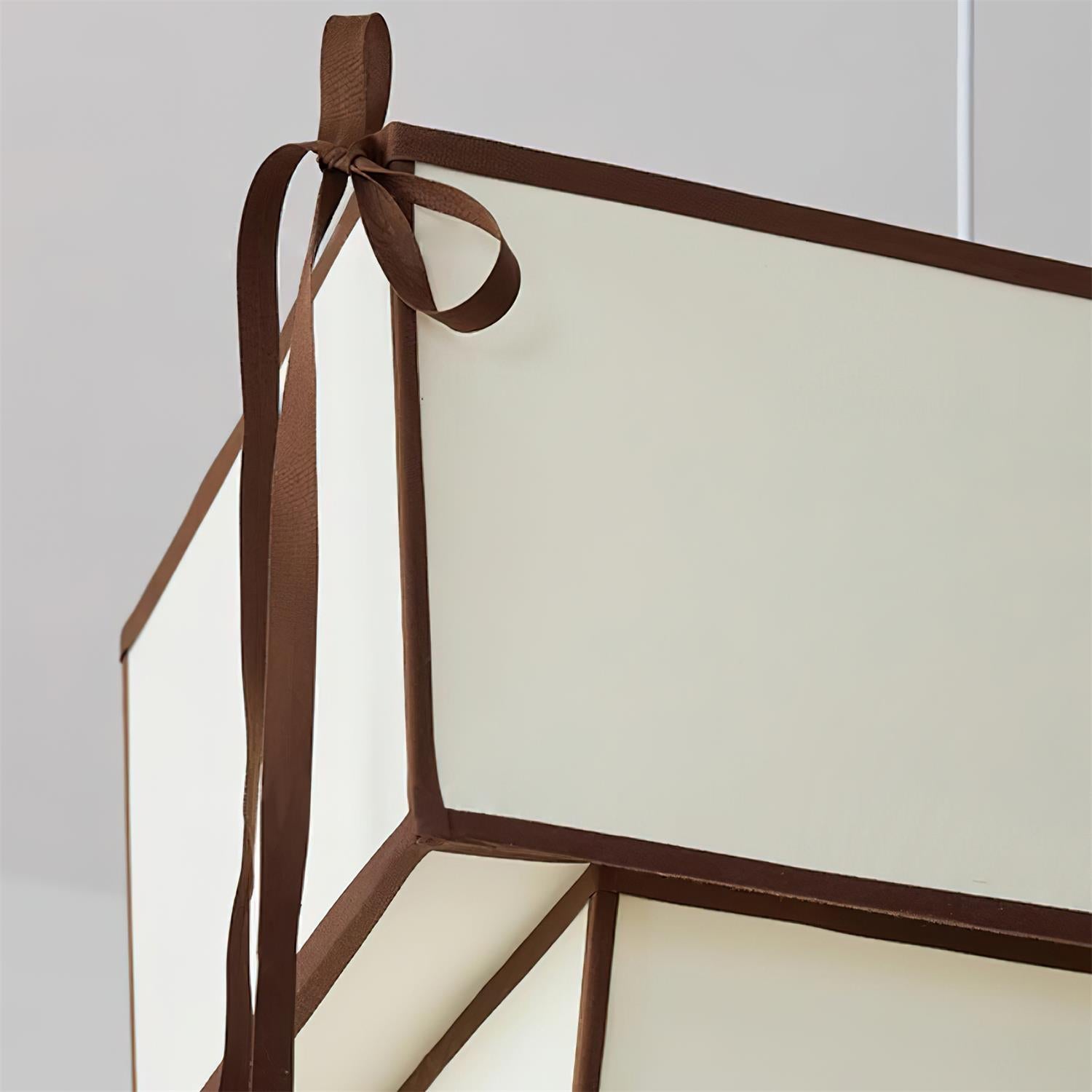 Velina Pendant Lamp Layered Rectangular Shades & Ribbon - Letslighting