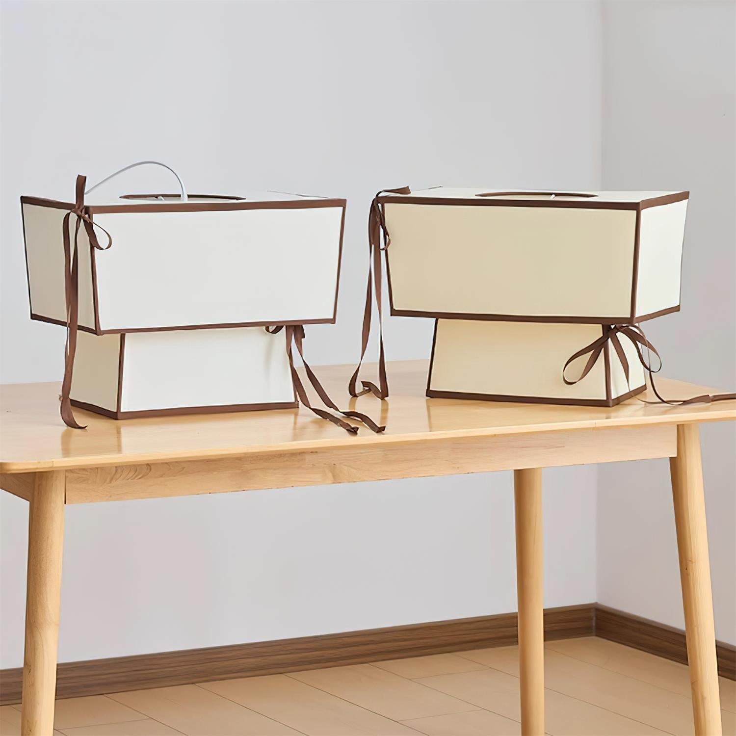 Velina Pendant Lamp Layered Rectangular Shades & Ribbon - Letslighting