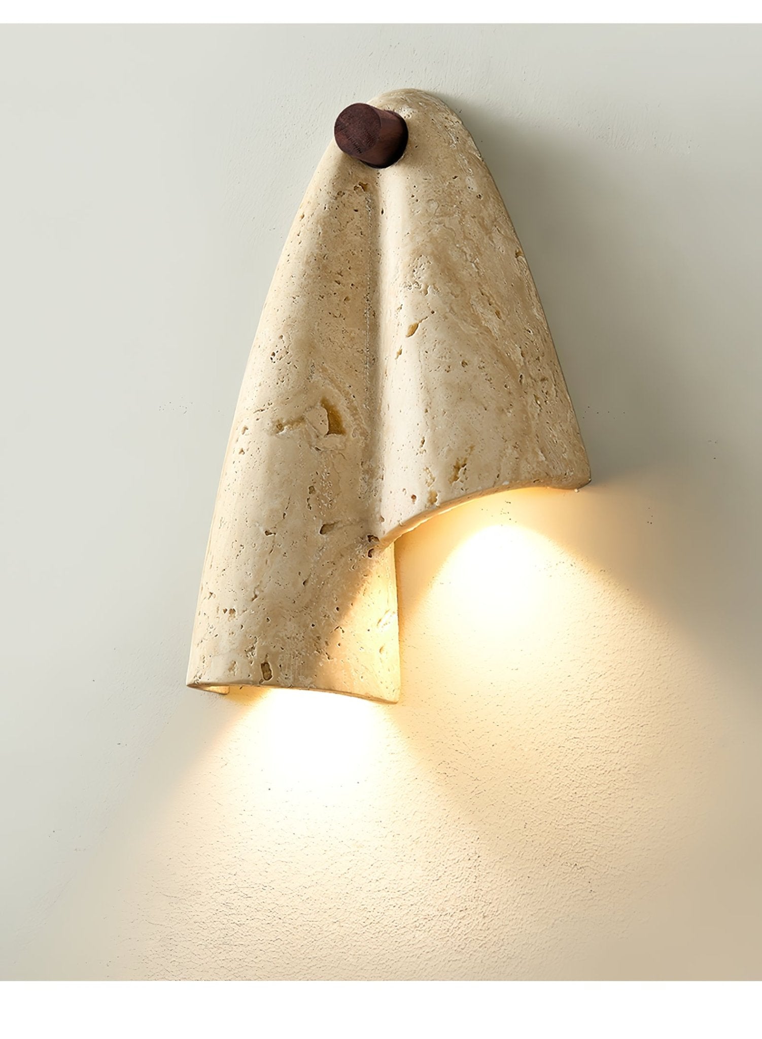Velo Minimalist Travertine Sconce