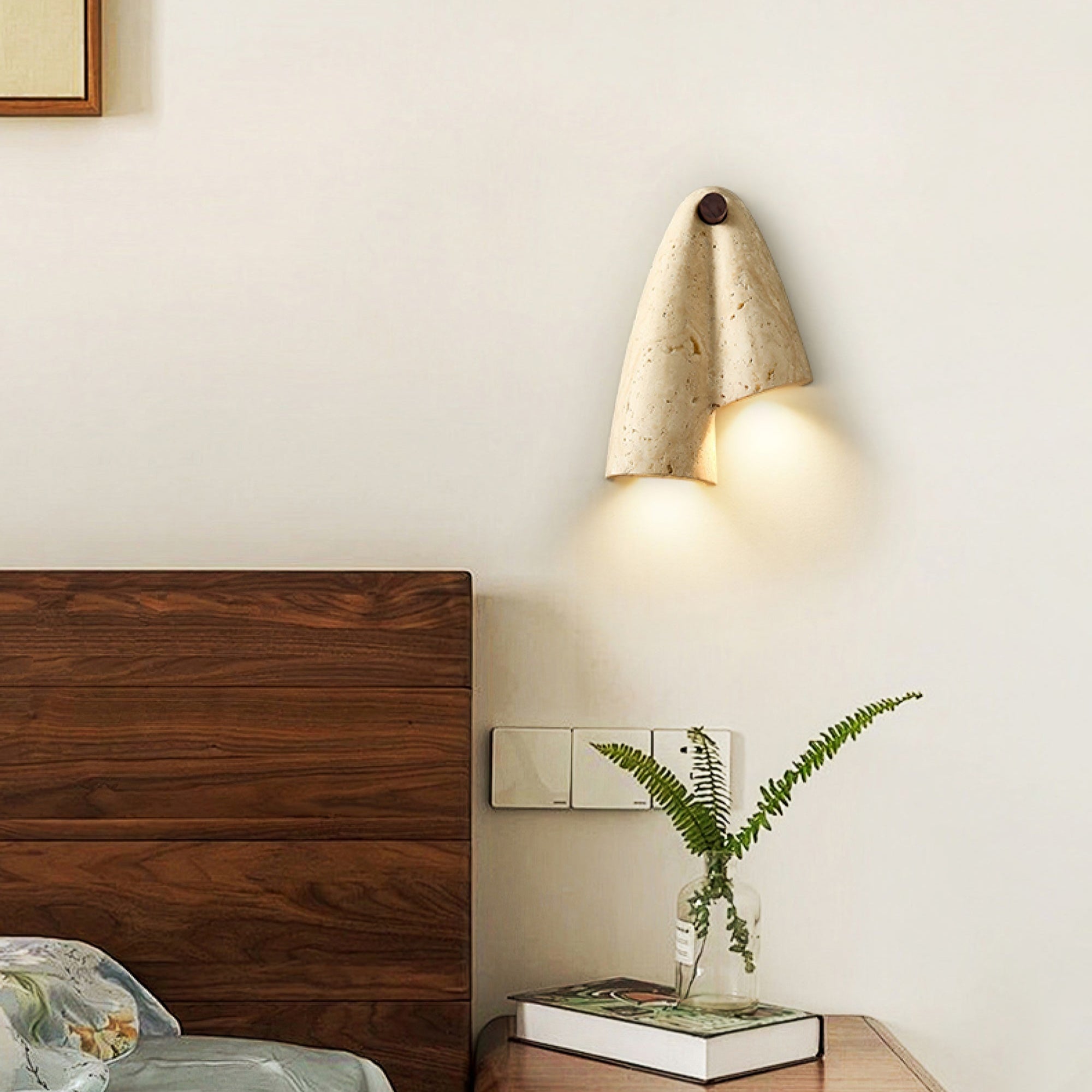 Artistic Travertine Wall Light