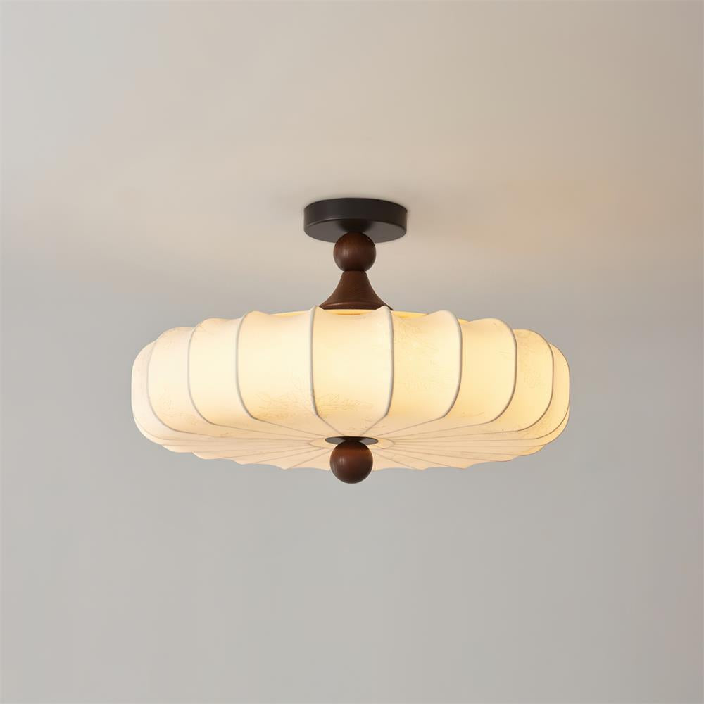 Velora Ceiling Lamp Scalloped Floral Emboss Shade - Letslighting