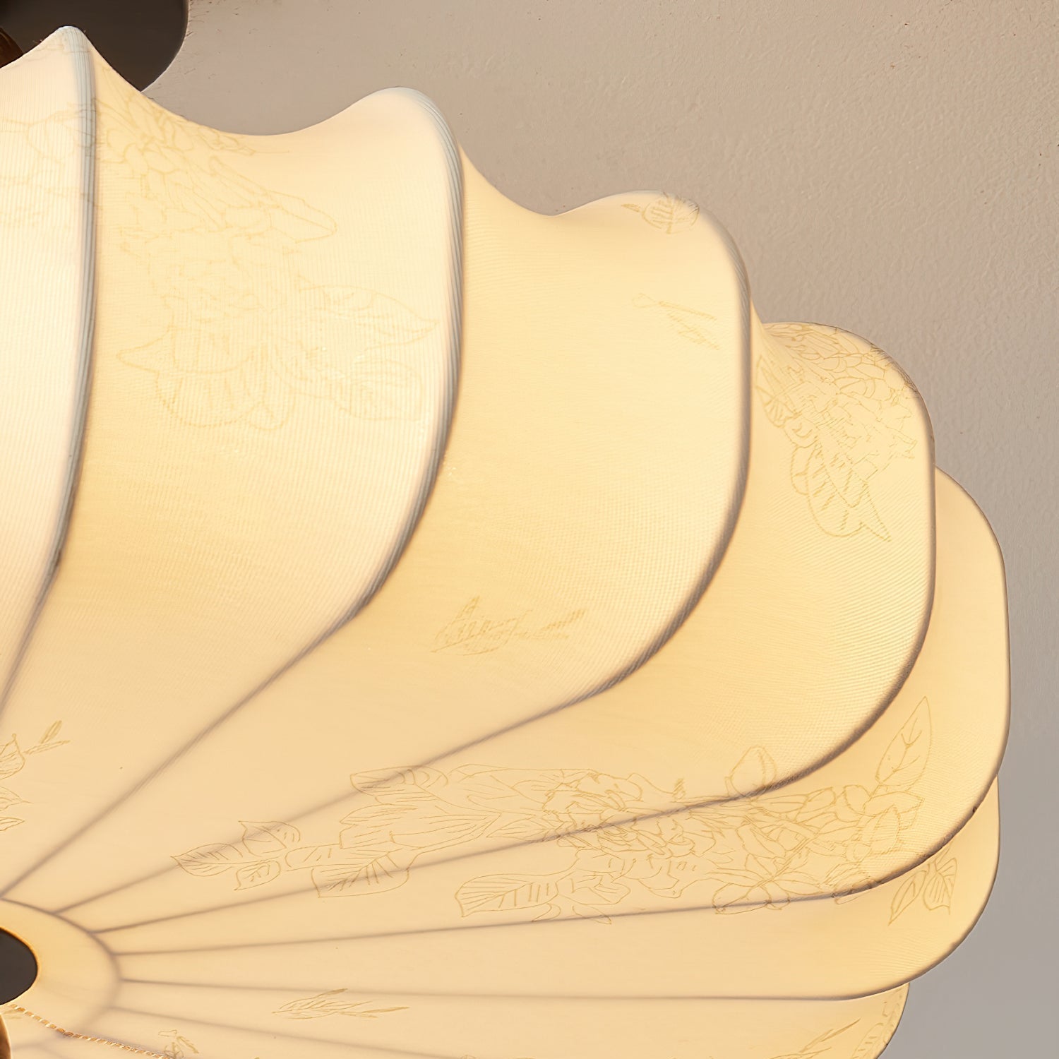 Velora Ceiling Lamp Scalloped Floral Emboss Shade - Letslighting