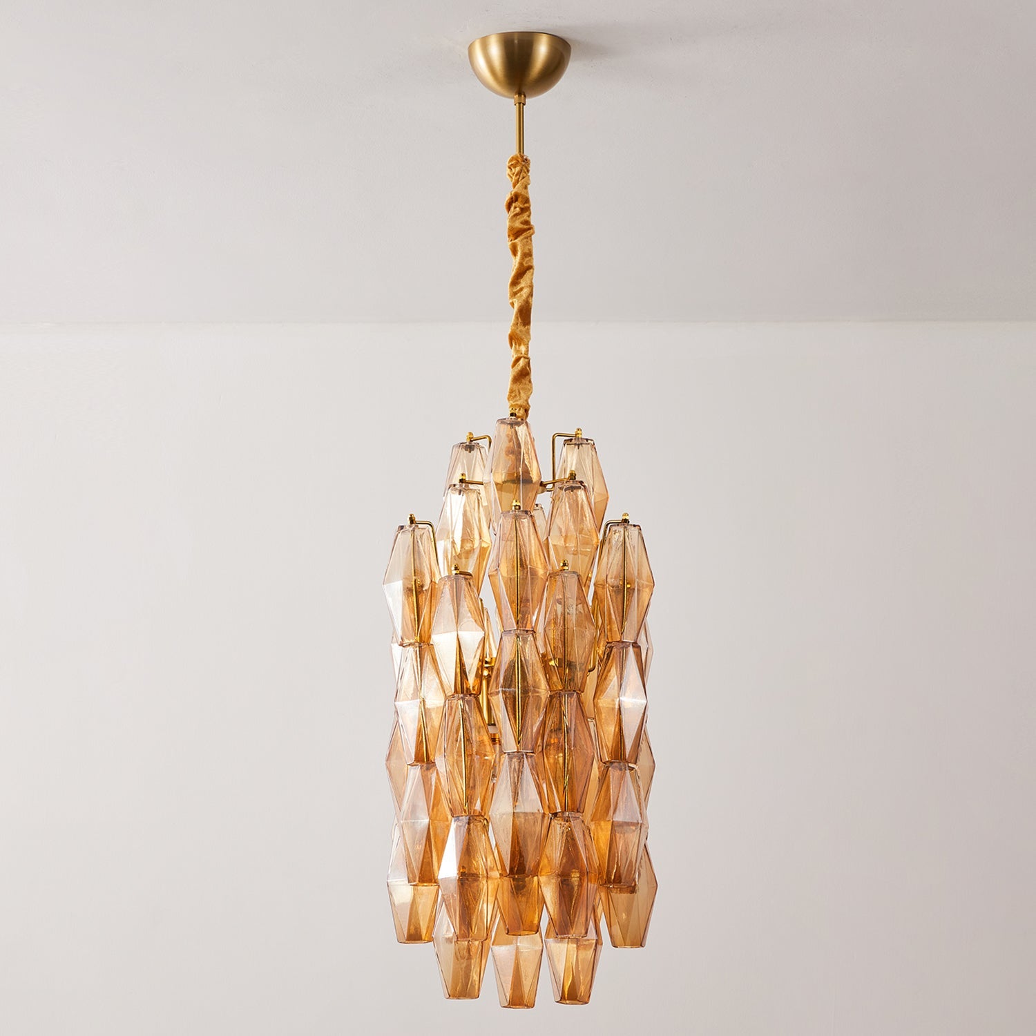Velthra Pendant Lamp with Faceted Glass Cascade - Letslighting