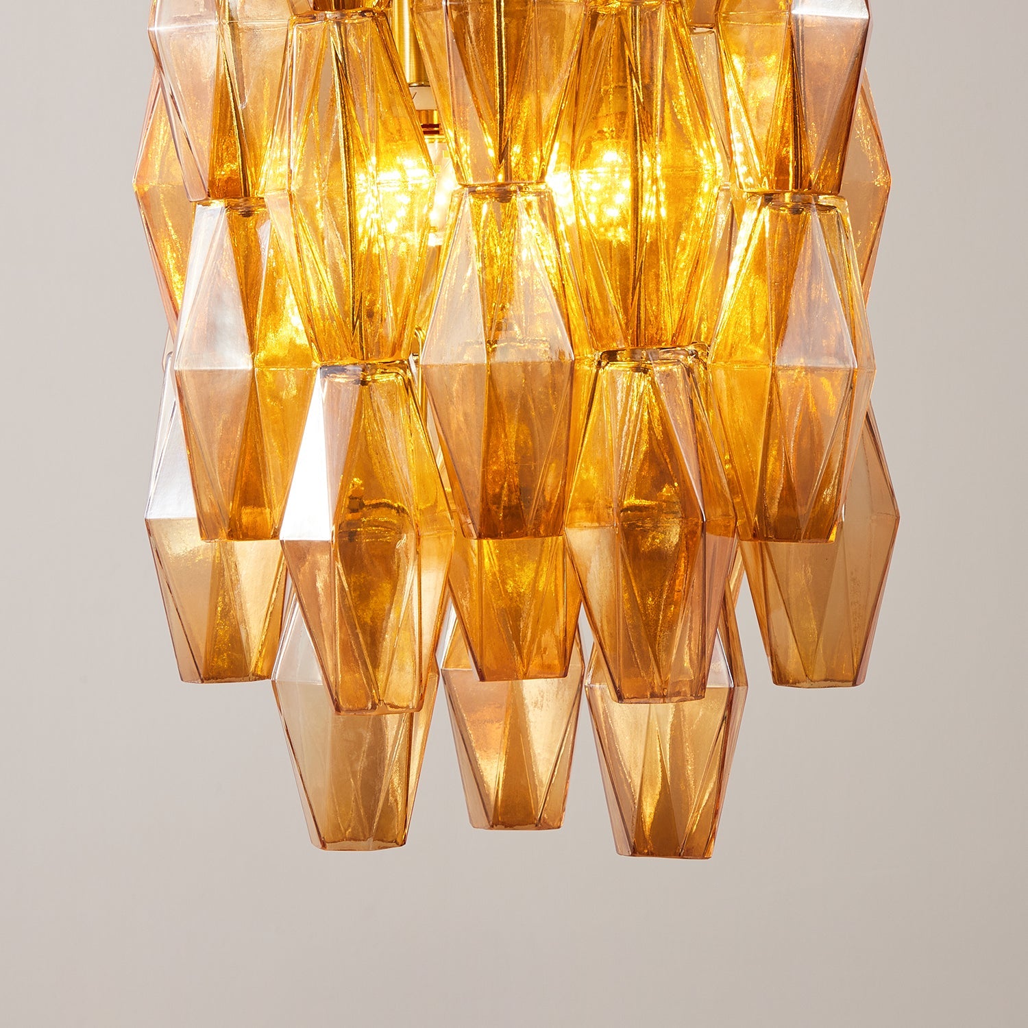 Velthra Pendant Lamp with Faceted Glass Cascade - Letslighting