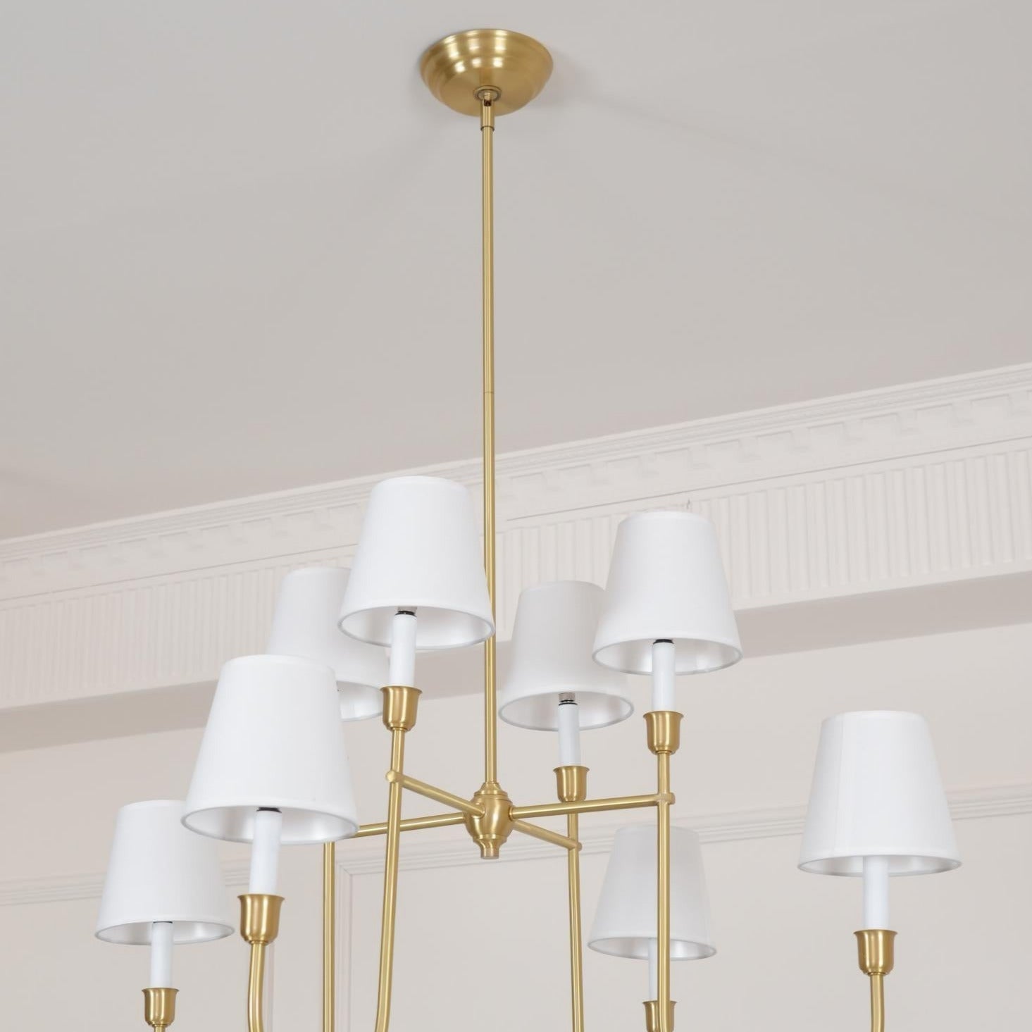 Silva Chandelier Luxury Brass Fabric - Letslighting