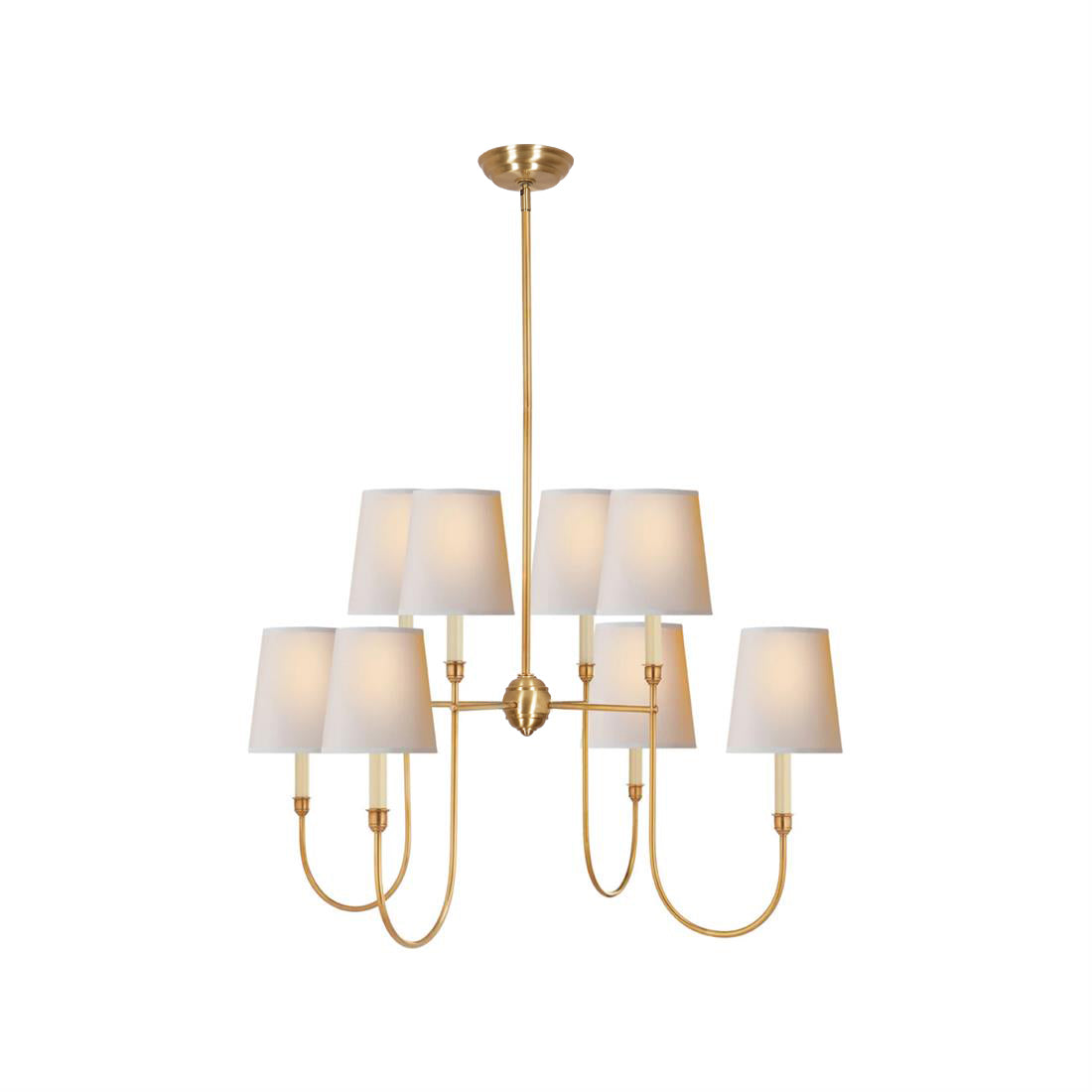 Silva Chandelier Luxury Brass Fabric - Letslighting