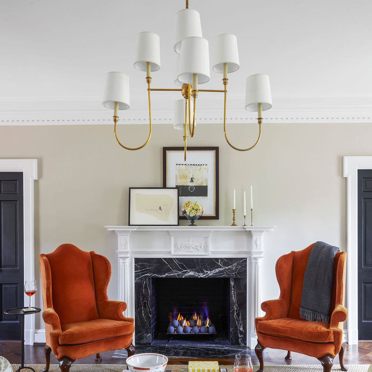 Silva Chandelier Luxury Brass Fabric - Letslighting