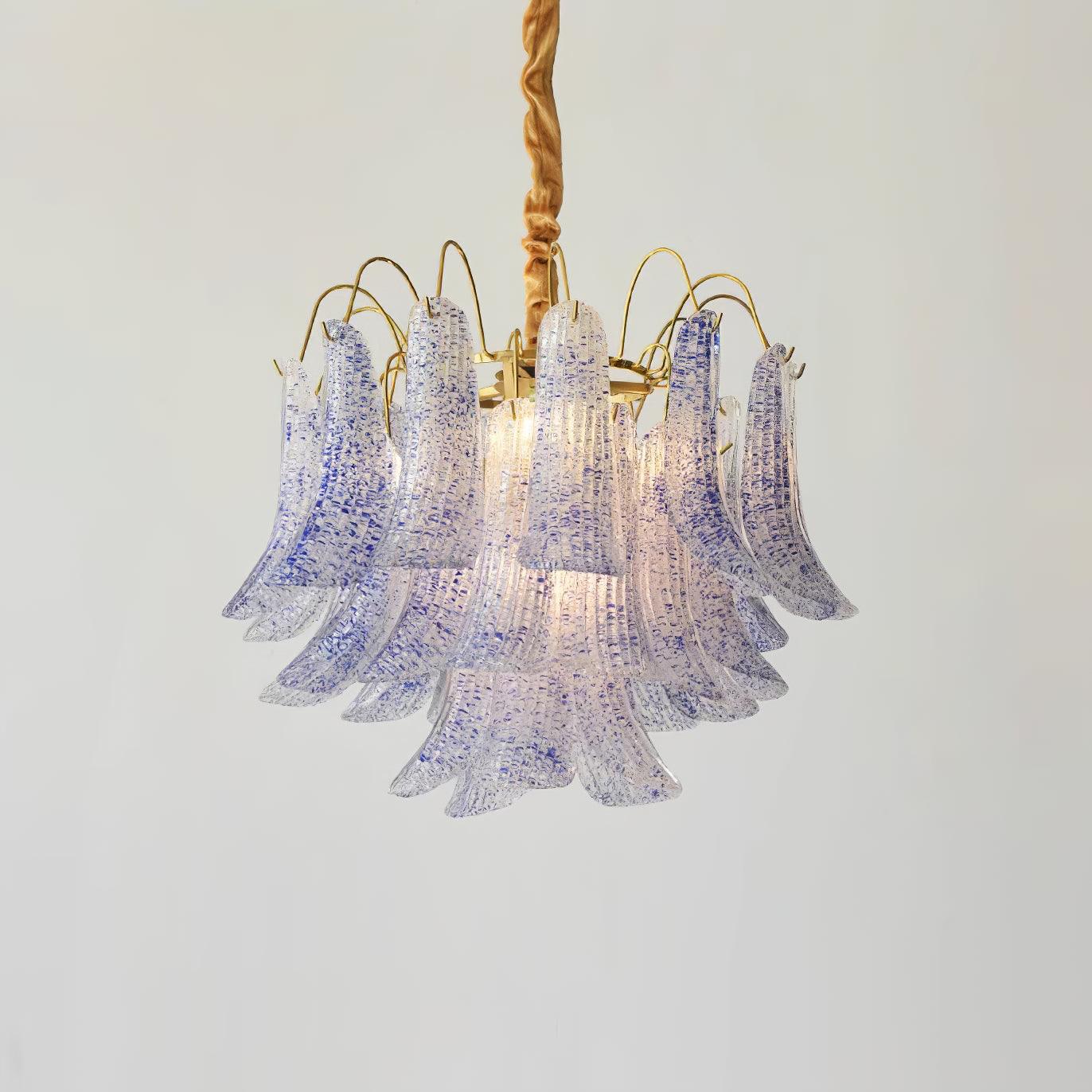Chandelier Glass Petals Frame Colorful Artistic Ambience - Letslighting