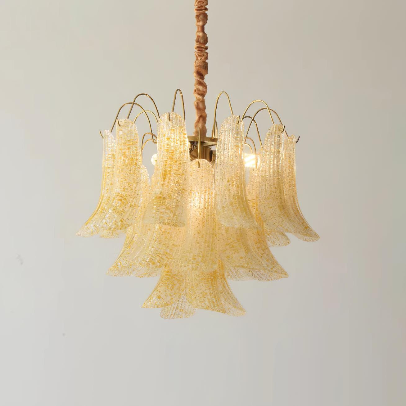 Chandelier Glass Petals Frame Colorful Artistic Ambience - Letslighting