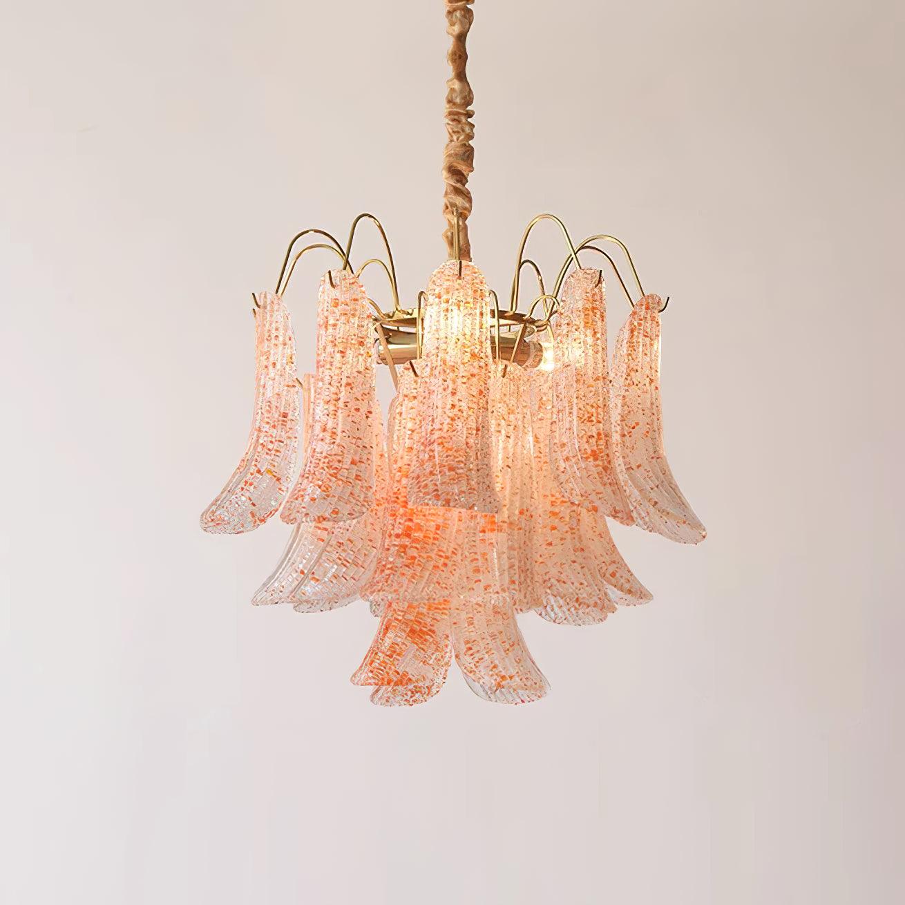 Chandelier Glass Petals Frame Colorful Artistic Ambience - Letslighting