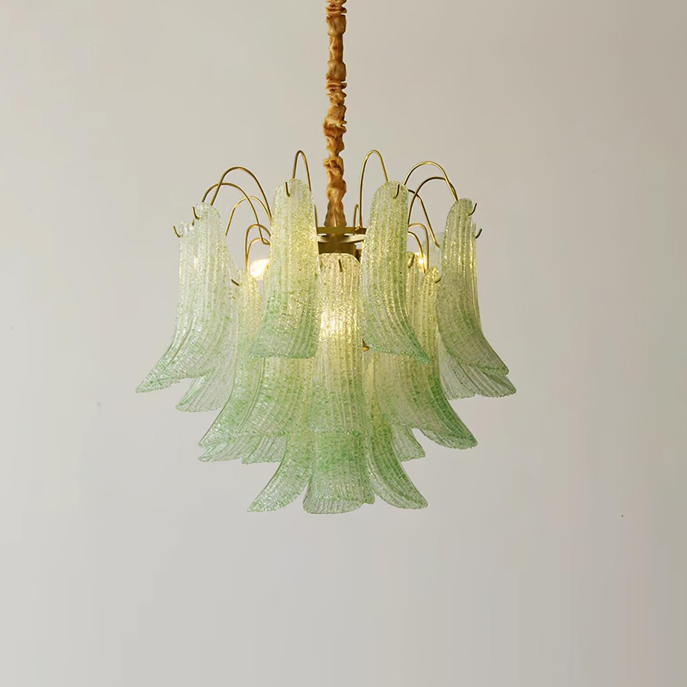 Chandelier Glass Petals Frame Colorful Artistic Ambience - Letslighting
