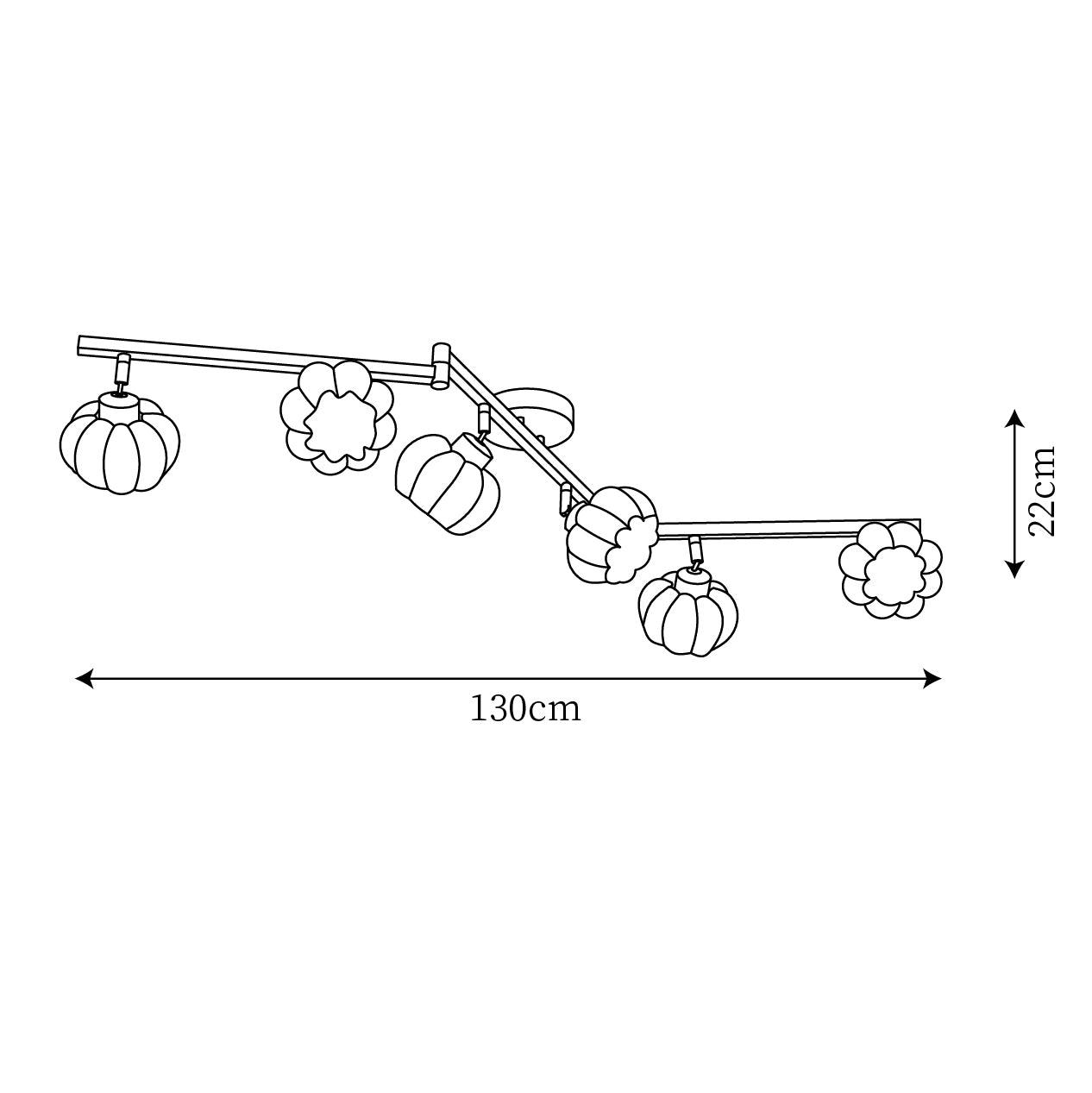 Pumpkin Ceiling Light Multi Head - Letslighting
