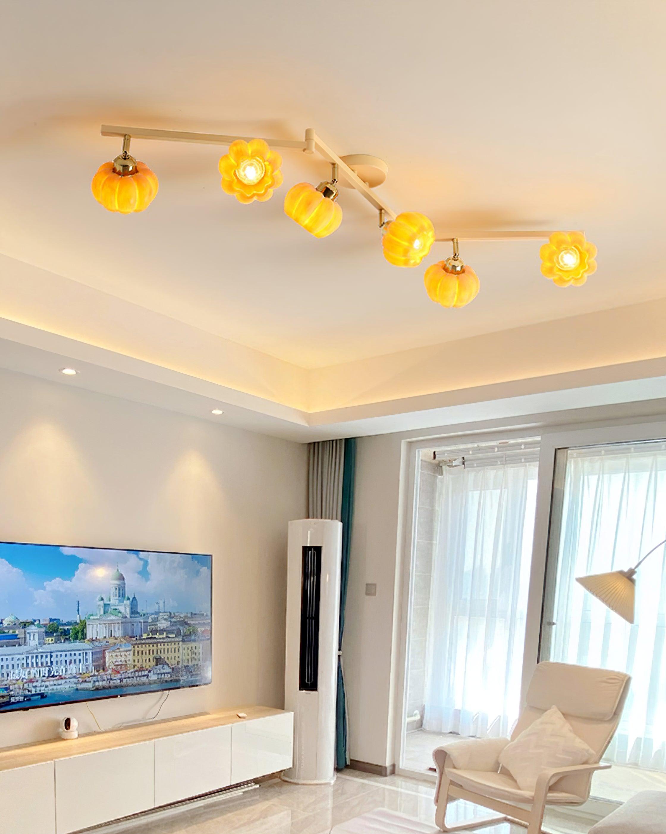 Pumpkin Ceiling Light Multi Head - Letslighting