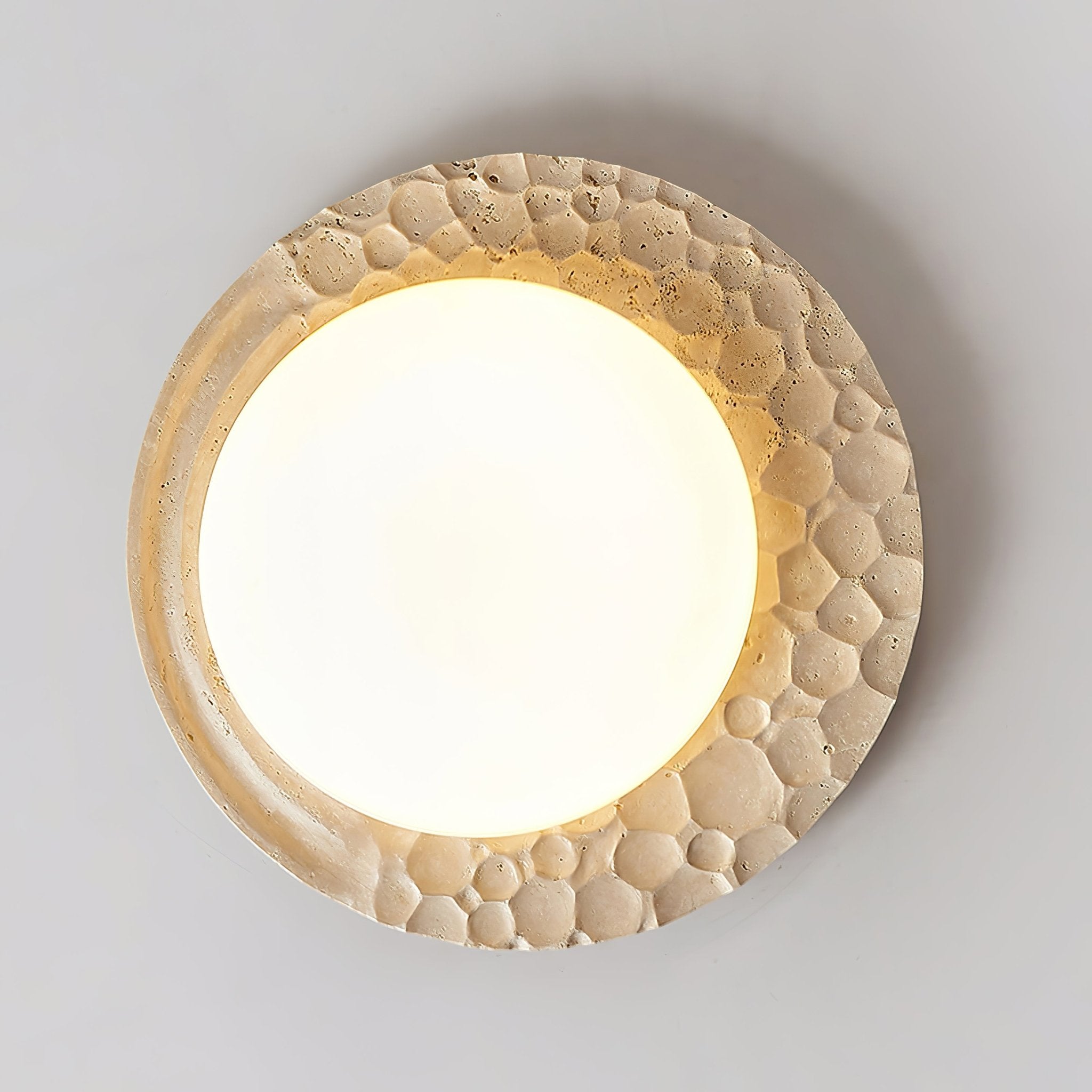 Ivsoris Textured Travertine Ceiling Light