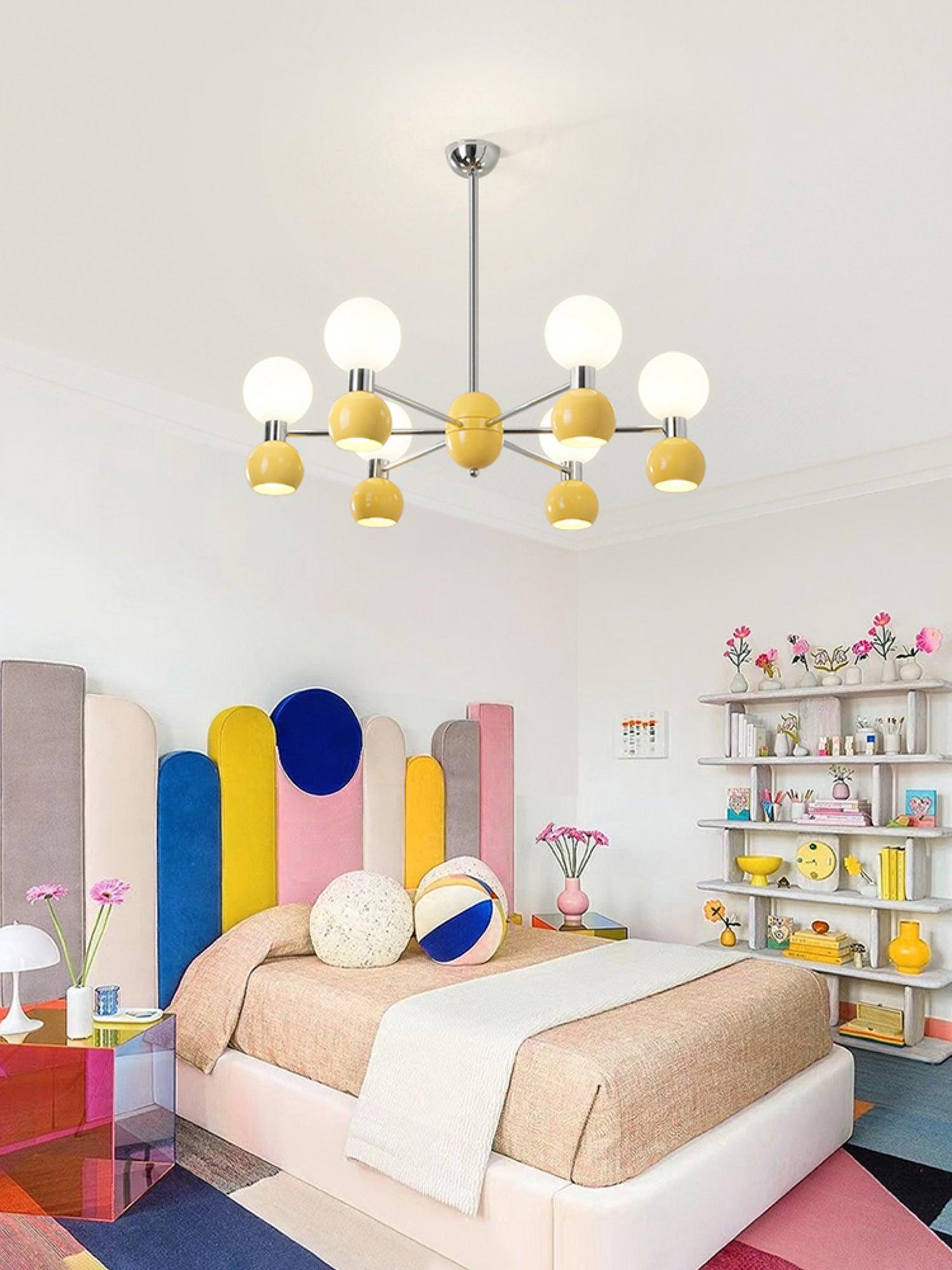 Vera Bicolor Chandelier Glass Elegant - Letslighting