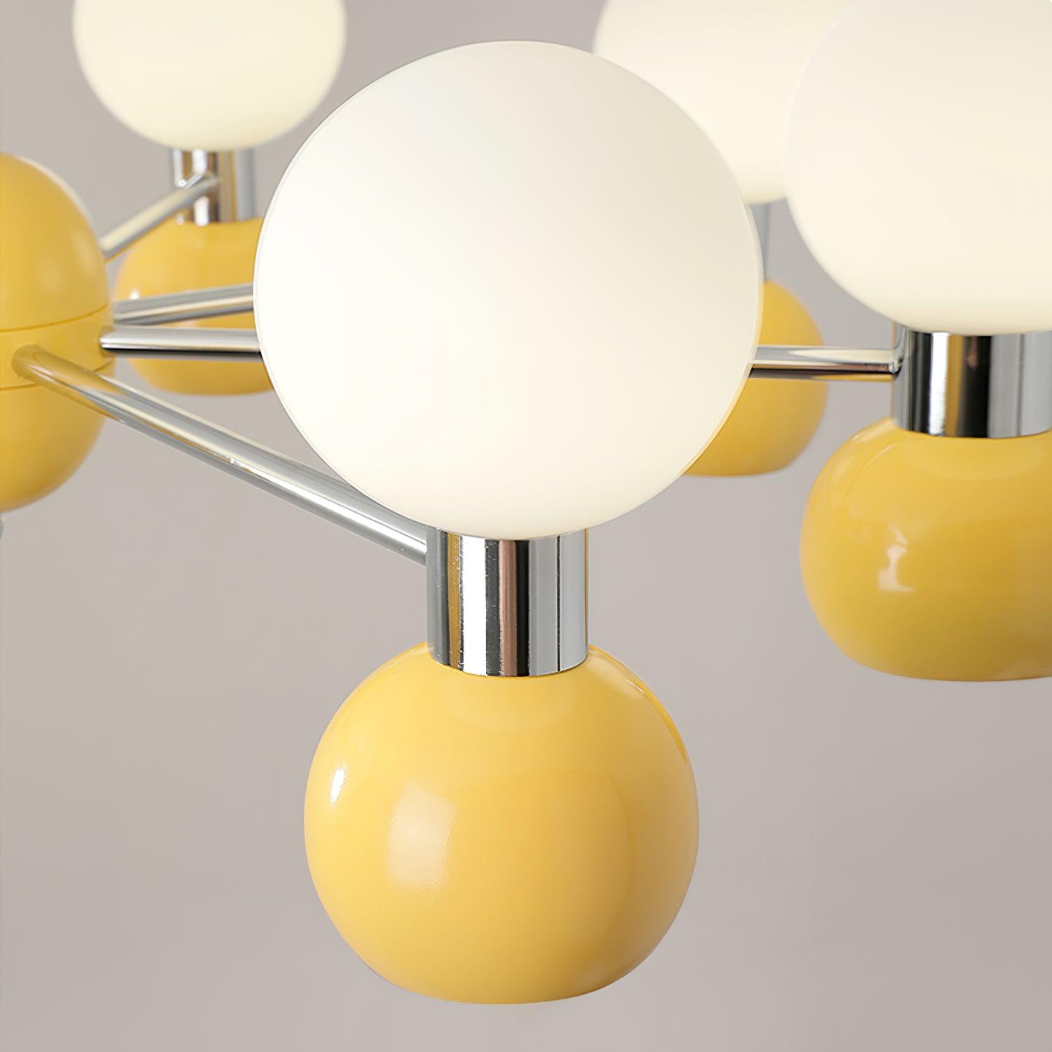 Vera Chandelier Bicolor Glass Orbs - Letslighting
