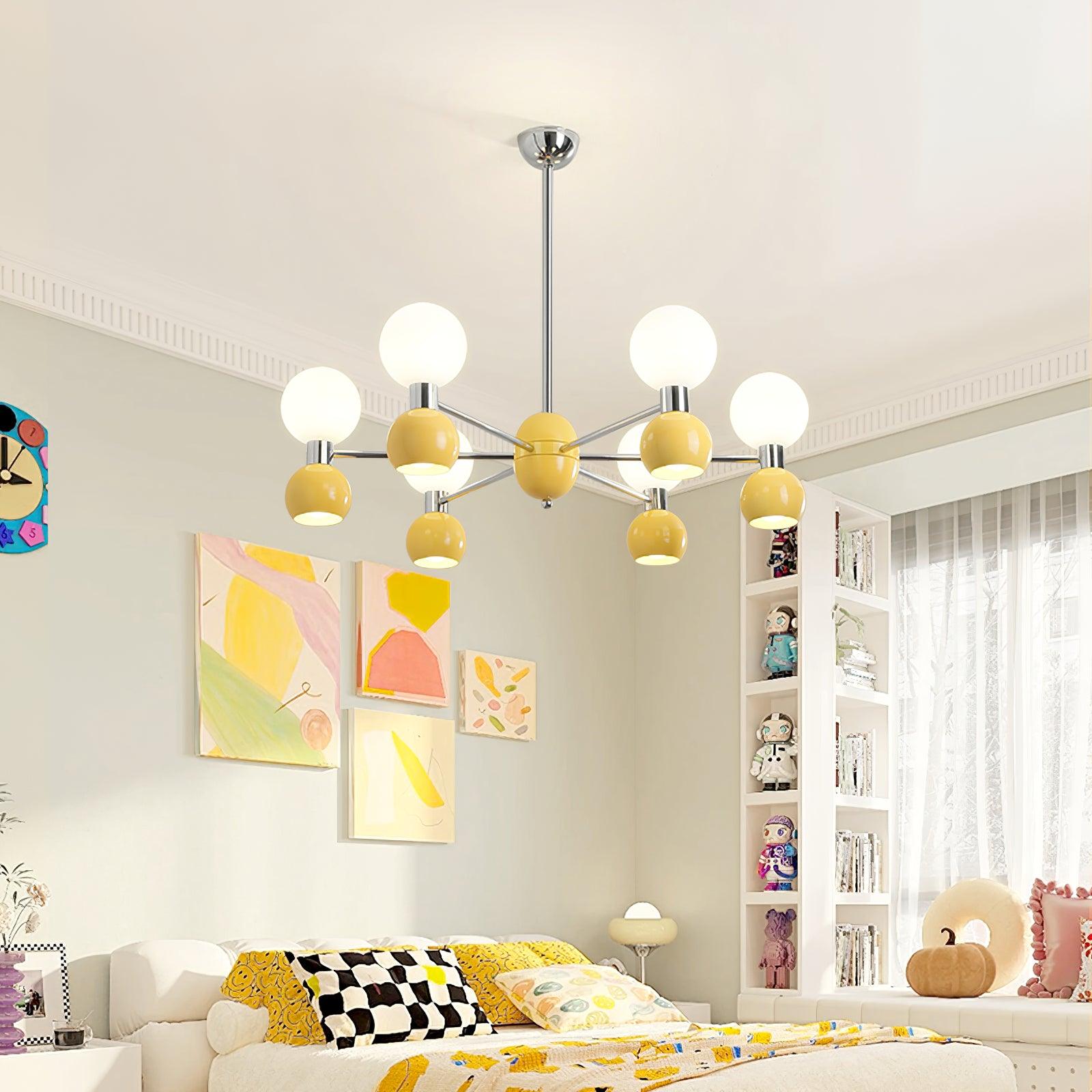 Vera Bicolor Chandelier Glass Elegant - Letslighting