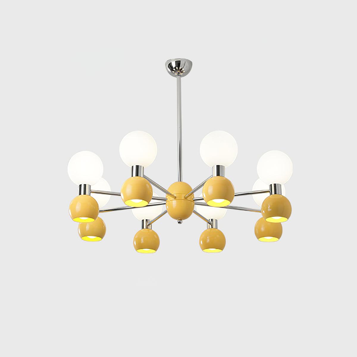 Vera Chandelier Bicolor Glass Orbs - Letslighting