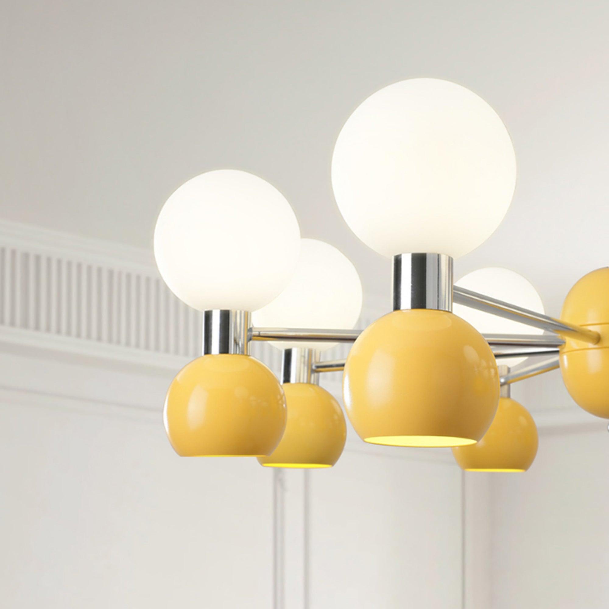 Vera Bicolor Chandelier Glass Elegant - Letslighting