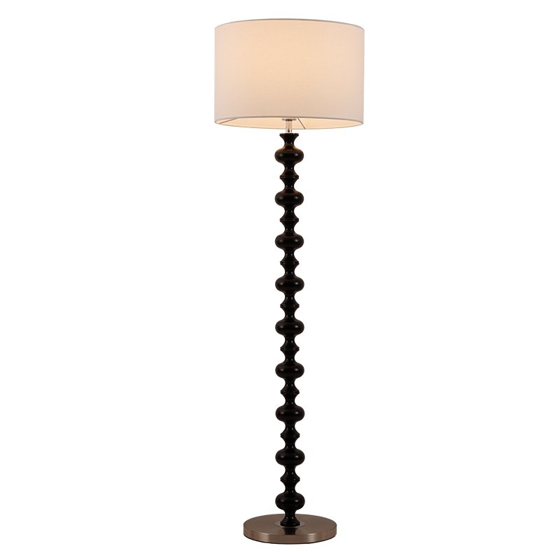 Eloisen Wood Fabric Minimalistic Floor Lamp - Letslighting
