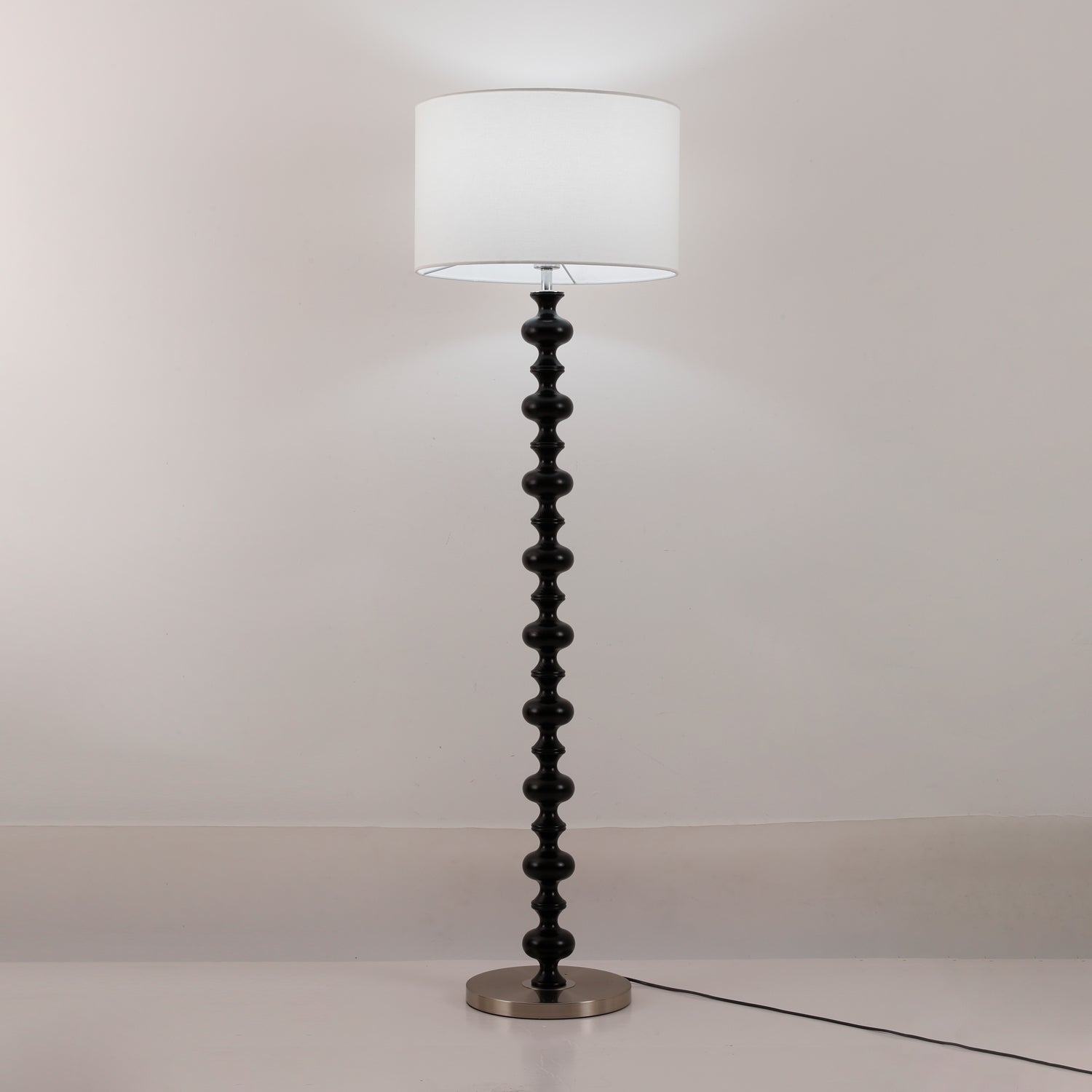 Eloisen Wood Fabric Minimalistic Floor Lamp - Letslighting