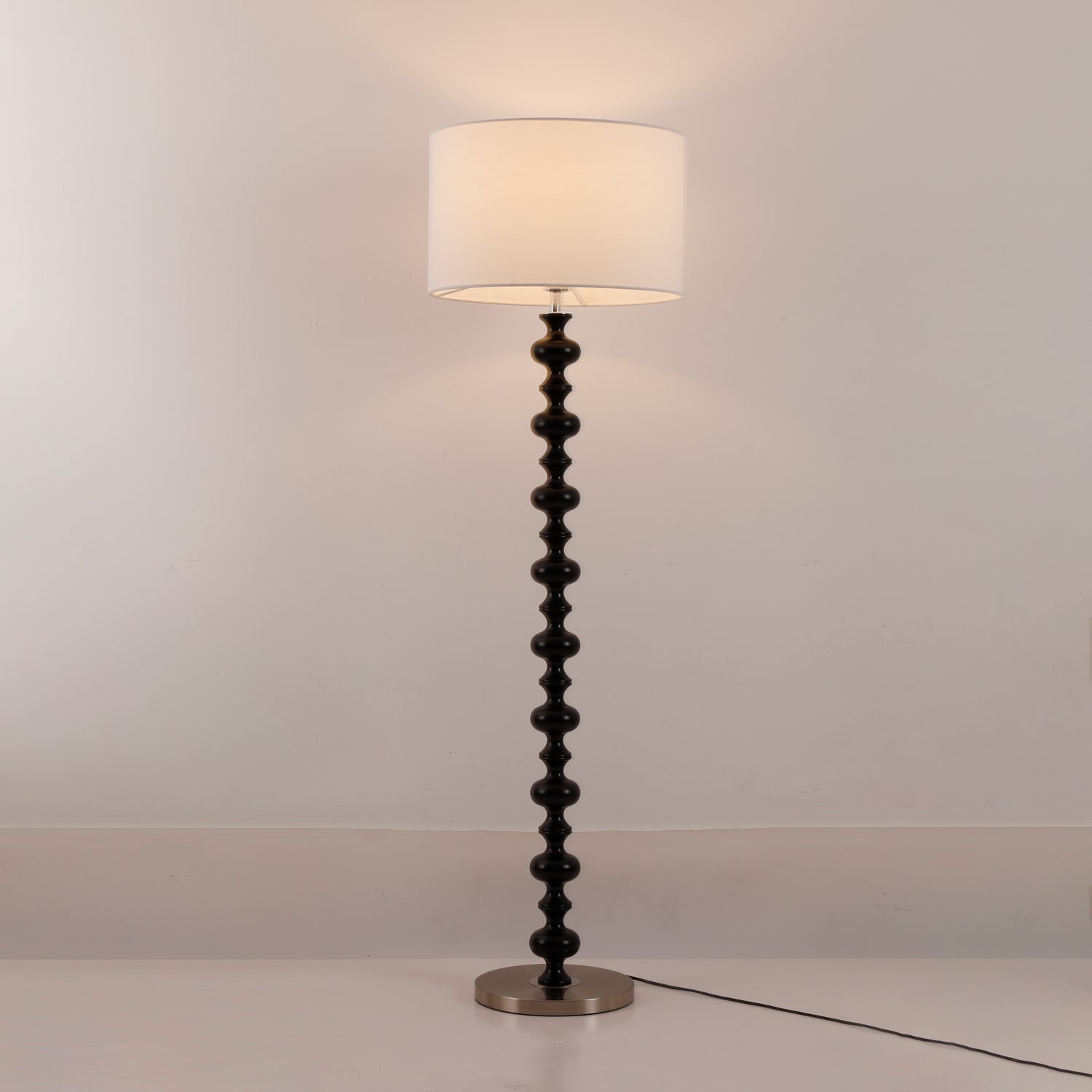 Eloisen Wood Fabric Minimalistic Floor Lamp - Letslighting
