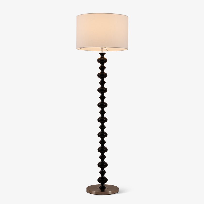 Eloisen Wood Fabric Minimalistic Floor Lamp - Letslighting