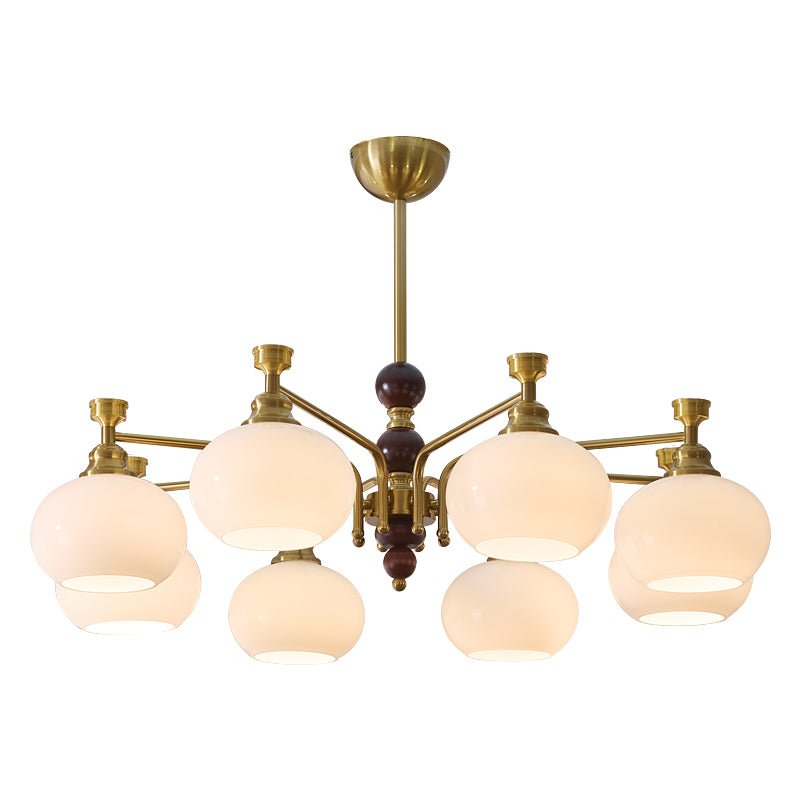 Aursolos Traditional Elegance Wood Glass Chandelier - Letslighting