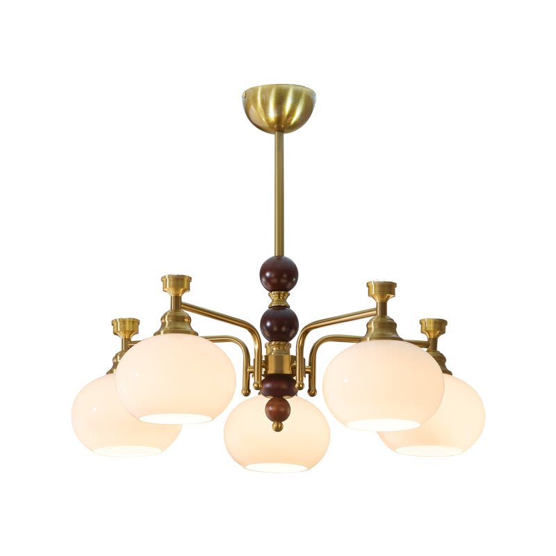 Aursolos Traditional Elegance Wood Glass Chandelier - Letslighting
