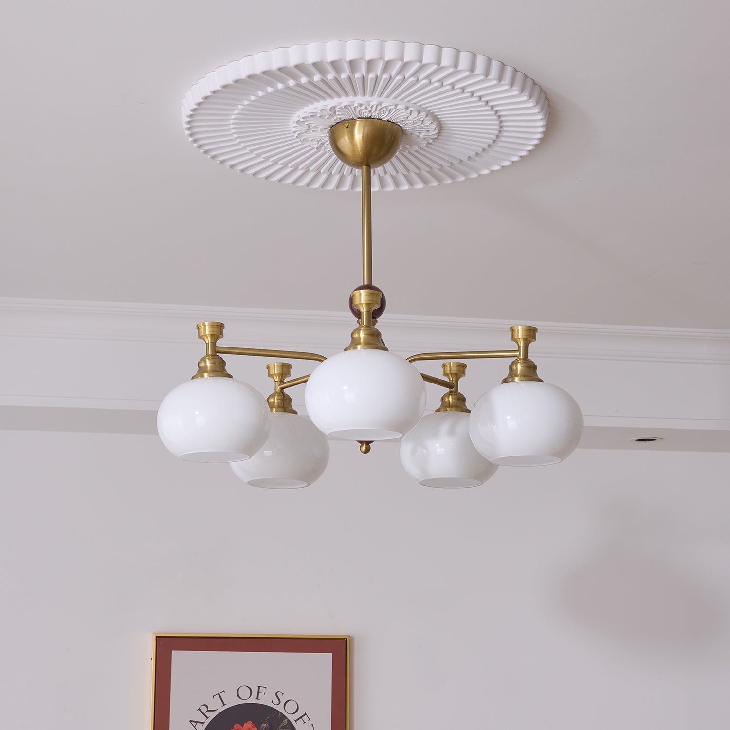 Aursolos Traditional Elegance Wood Glass Chandelier - Letslighting