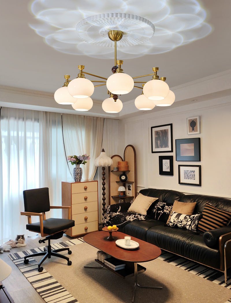 Aursolos Traditional Elegance Wood Glass Chandelier - Letslighting