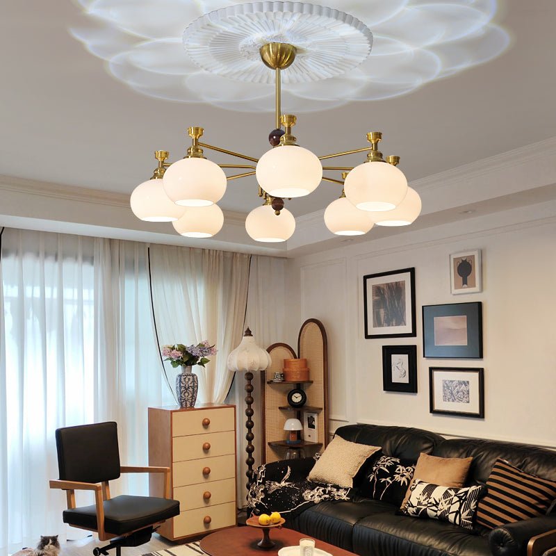 Aursolos Traditional Elegance Wood Glass Chandelier - Letslighting
