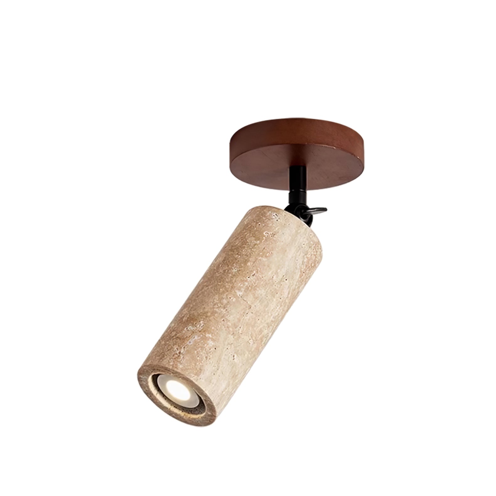 Zarinila Cylindrical-Tube Travertine Wall Light SEO Title - Letslighting
