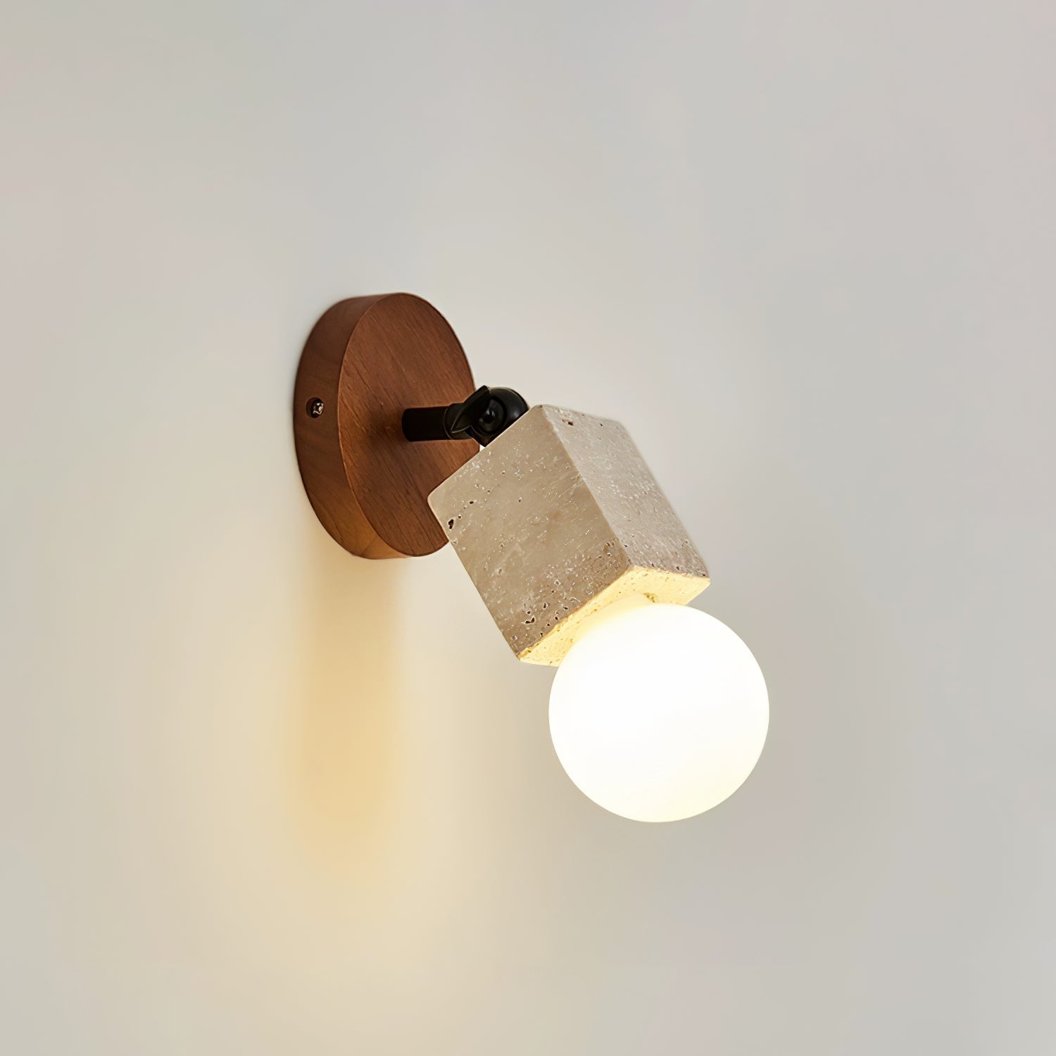 Zarinila Cylindrical-Tube Travertine Wall Light SEO Title - Letslighting