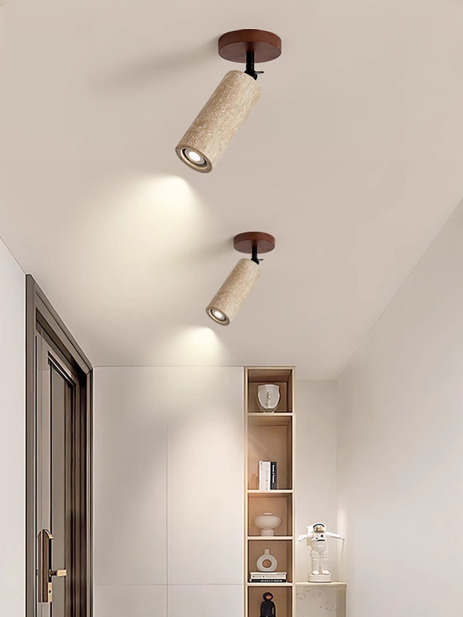 Zarinila Cylindrical-Tube Travertine Wall Light SEO Title - Letslighting