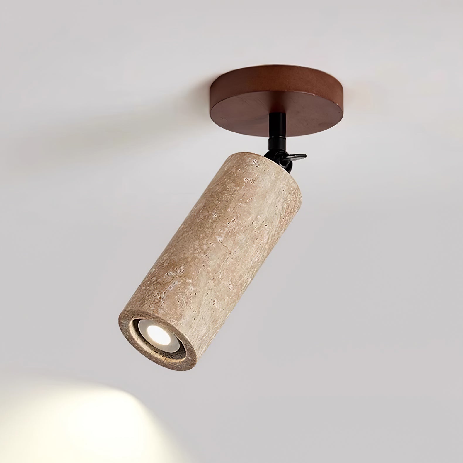 Zarinila Cylindrical-Tube Travertine Wall Light SEO Title - Letslighting