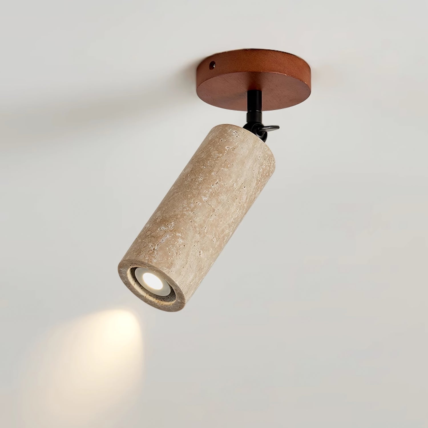 Zarinila Cylindrical-Tube Travertine Wall Light SEO Title - Letslighting
