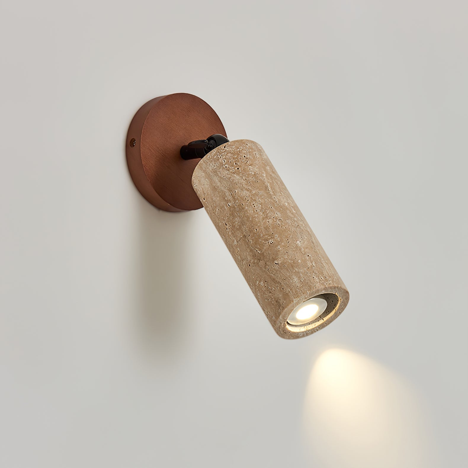 Zarinila Cylindrical-Tube Travertine Wall Light SEO Title - Letslighting