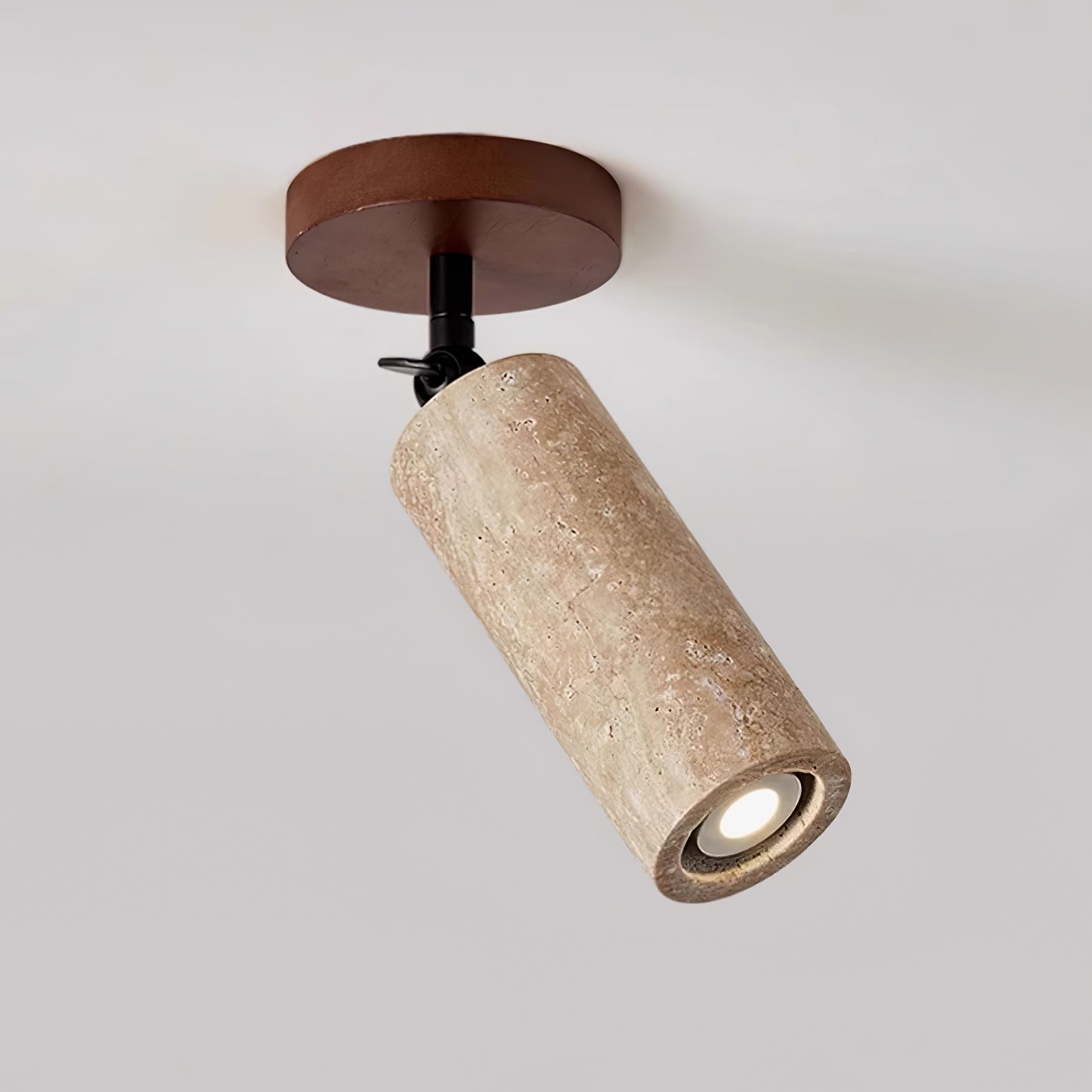 Zarinila Cylindrical-Tube Travertine Wall Light SEO Title - Letslighting