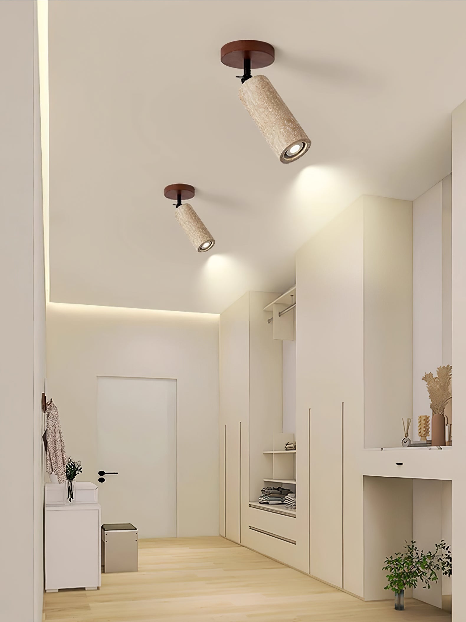 Zarinila Cylindrical-Tube Travertine Wall Light SEO Title - Letslighting