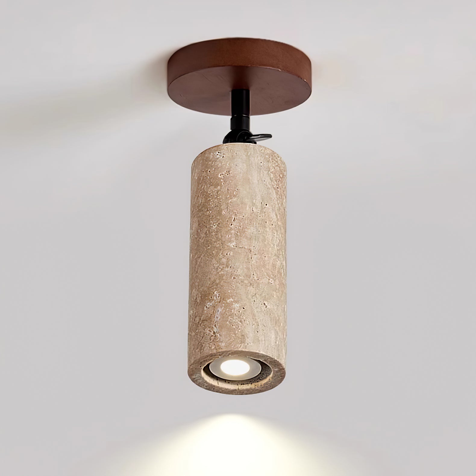 Zarinila Cylindrical-Tube Travertine Wall Light SEO Title - Letslighting