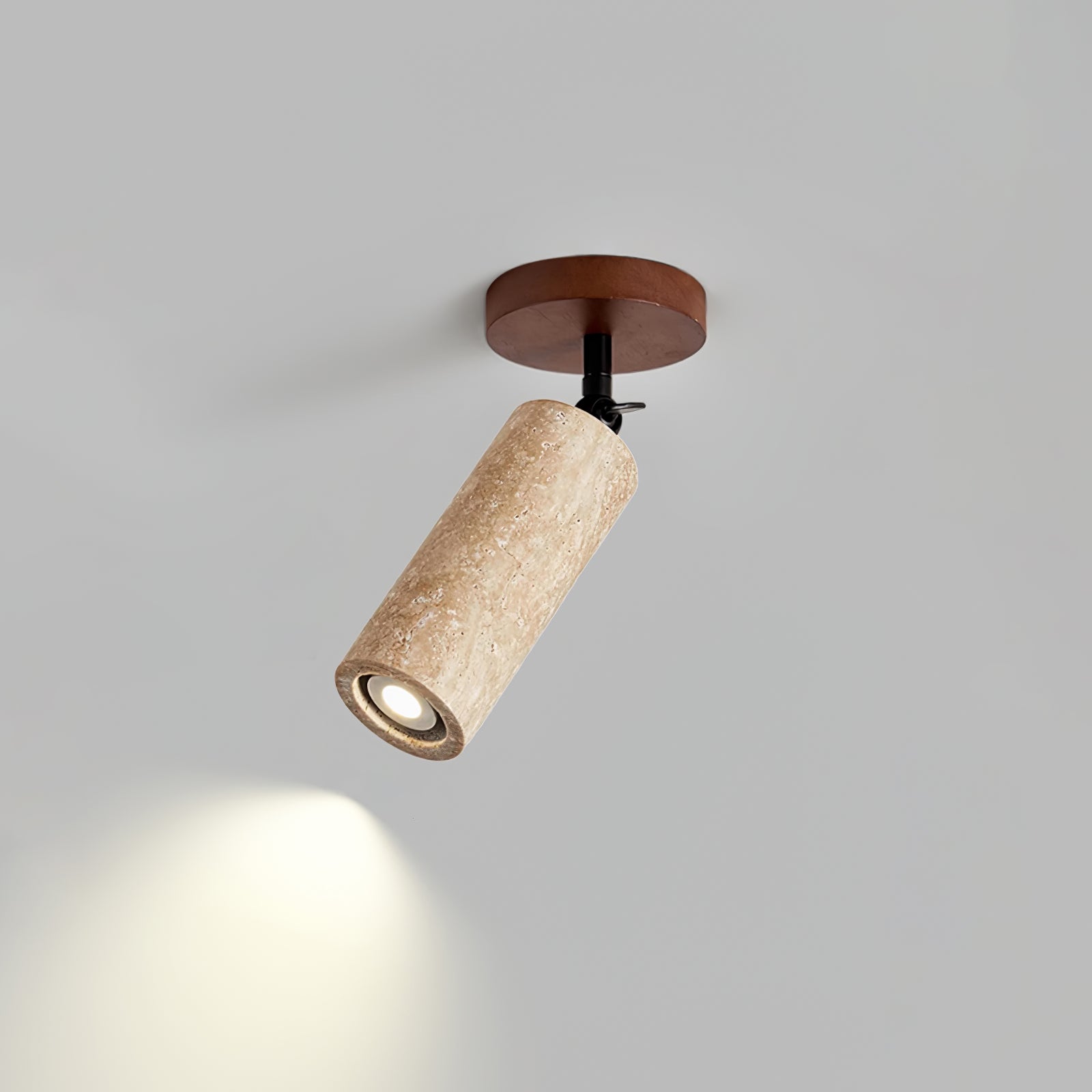 Zarinila Cylindrical-Tube Travertine Wall Light SEO Title - Letslighting