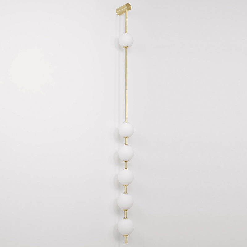 Lustra Wall Lamp Vertical Balls Brass - Letslighting