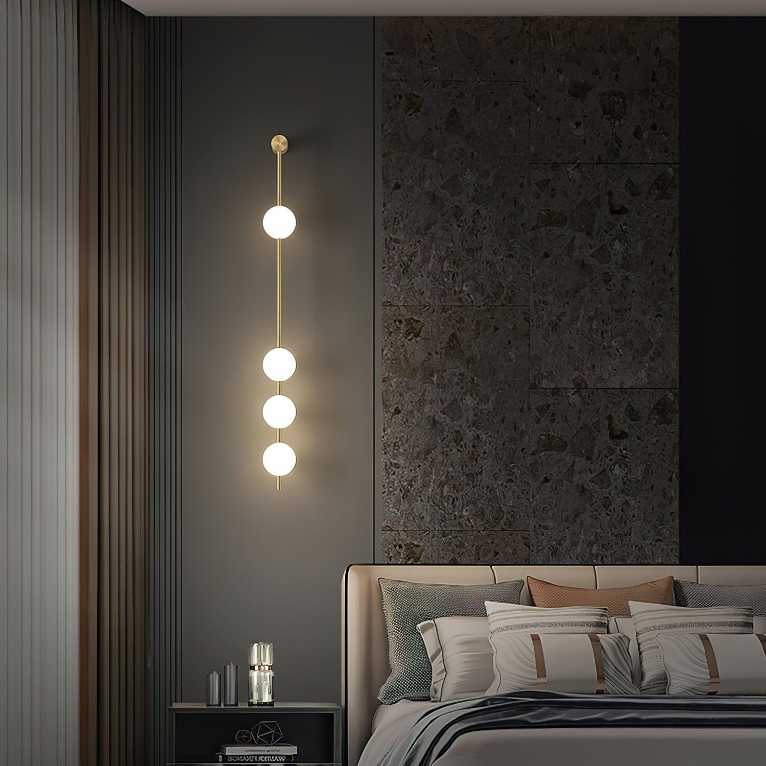 Lustra Wall Lamp Vertical Balls Brass - Letslighting