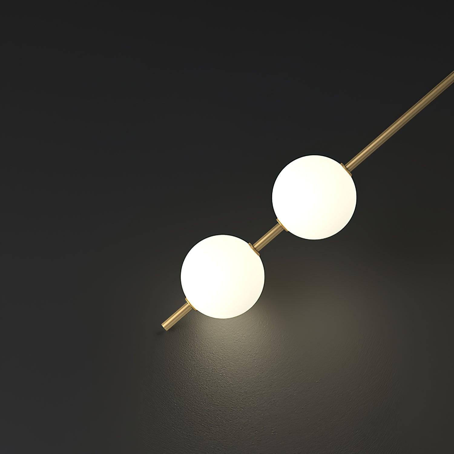 Lustra Wall Lamp Vertical Balls Brass - Letslighting