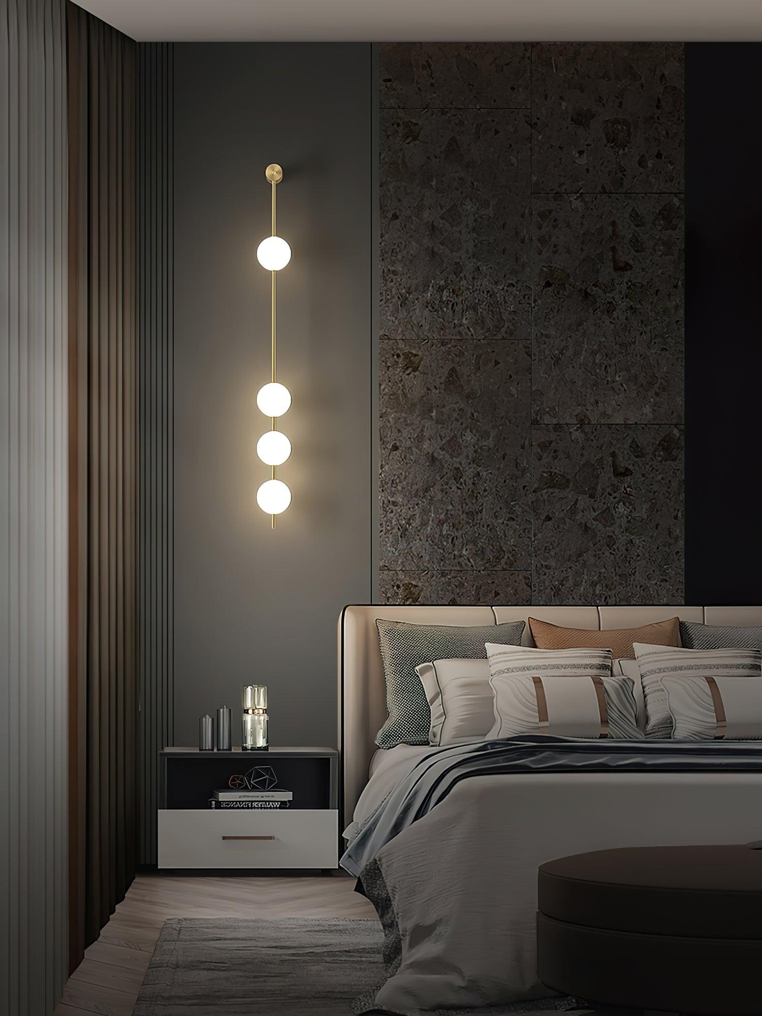 Lustra Wall Lamp Vertical Balls Brass - Letslighting